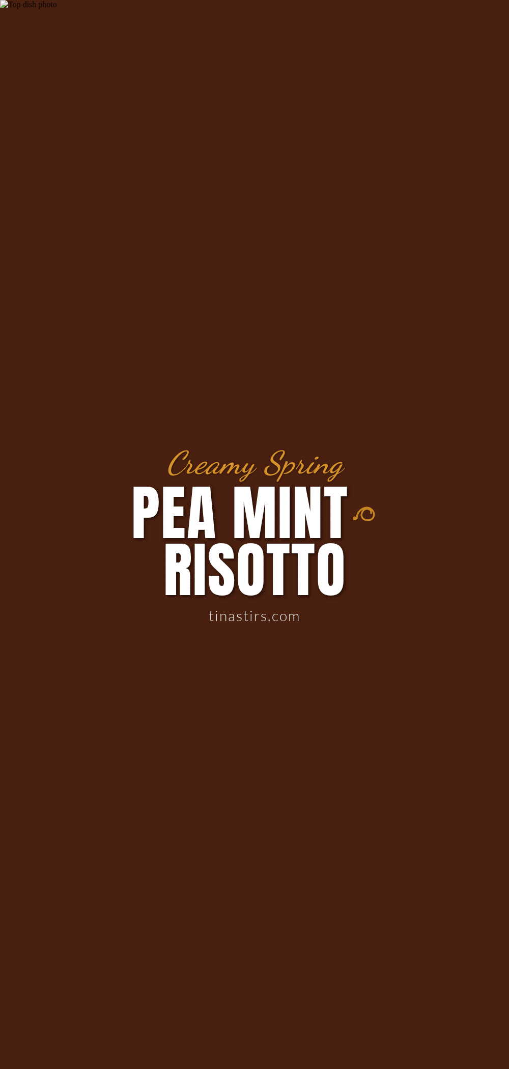 creamy spring pea and mint risotto recipe