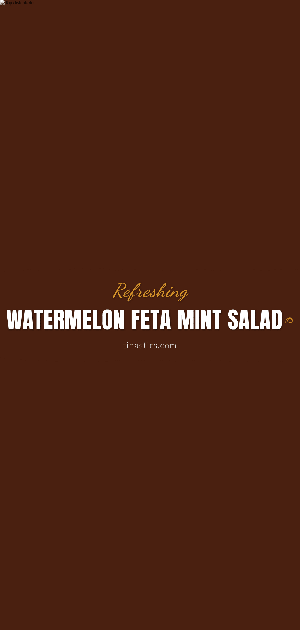 Fresh Watermelon Feta Mint Salad recipe