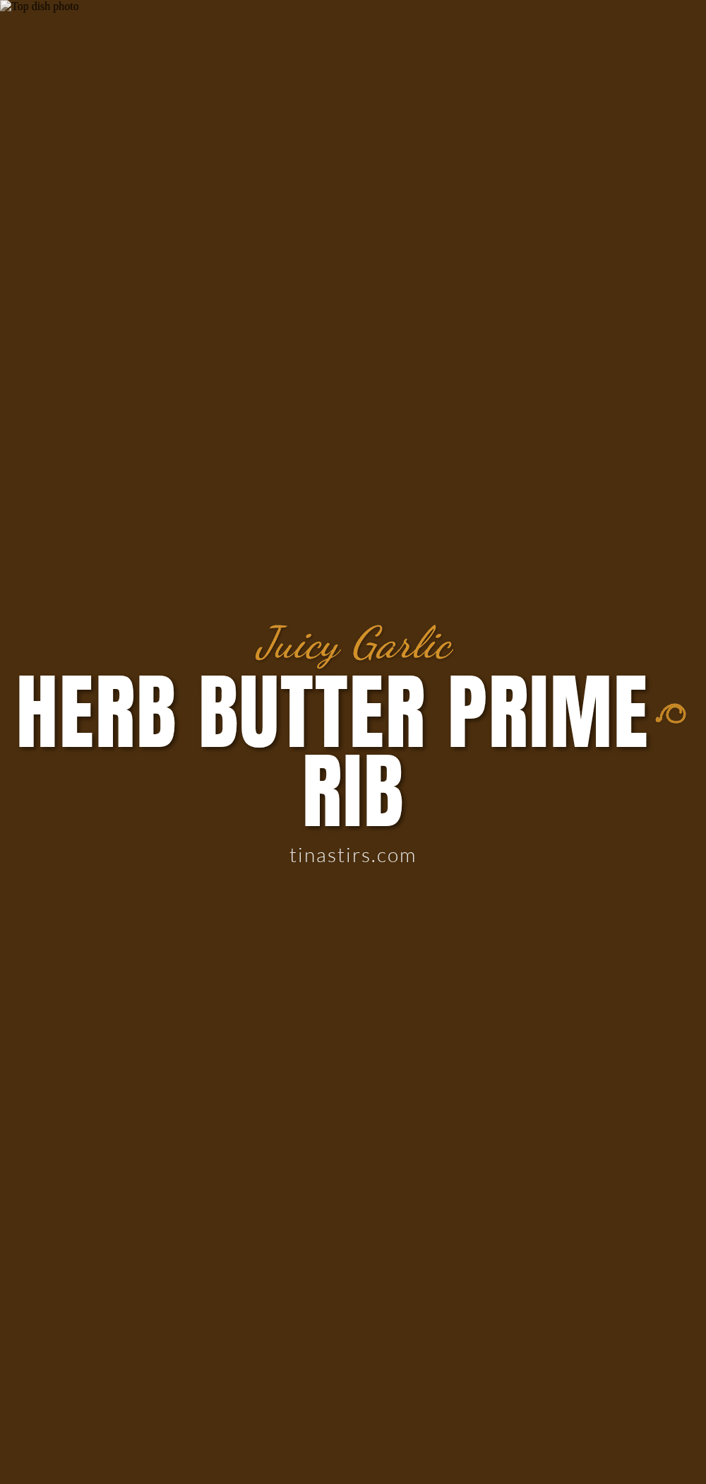 garlic herb butter prime rib roast recipe