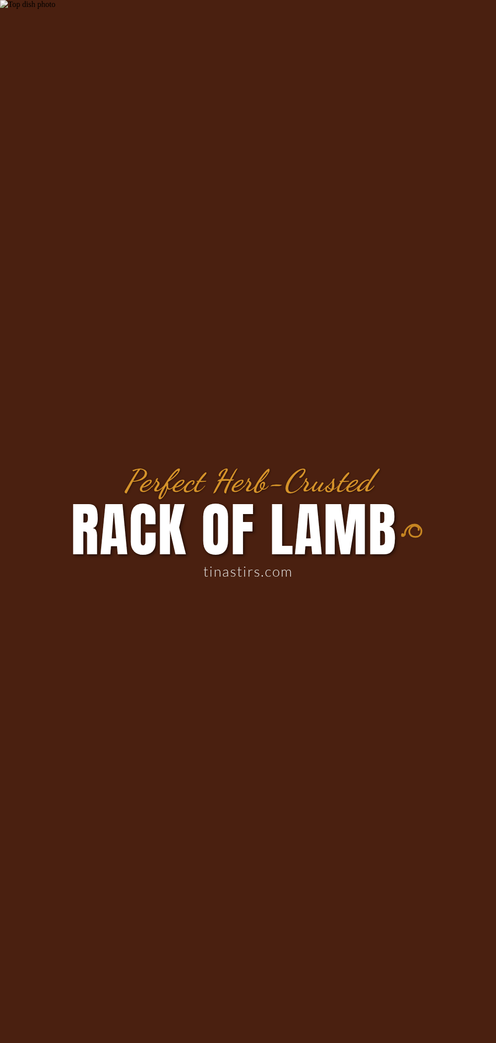 herb-crusted rack of lamb recipe