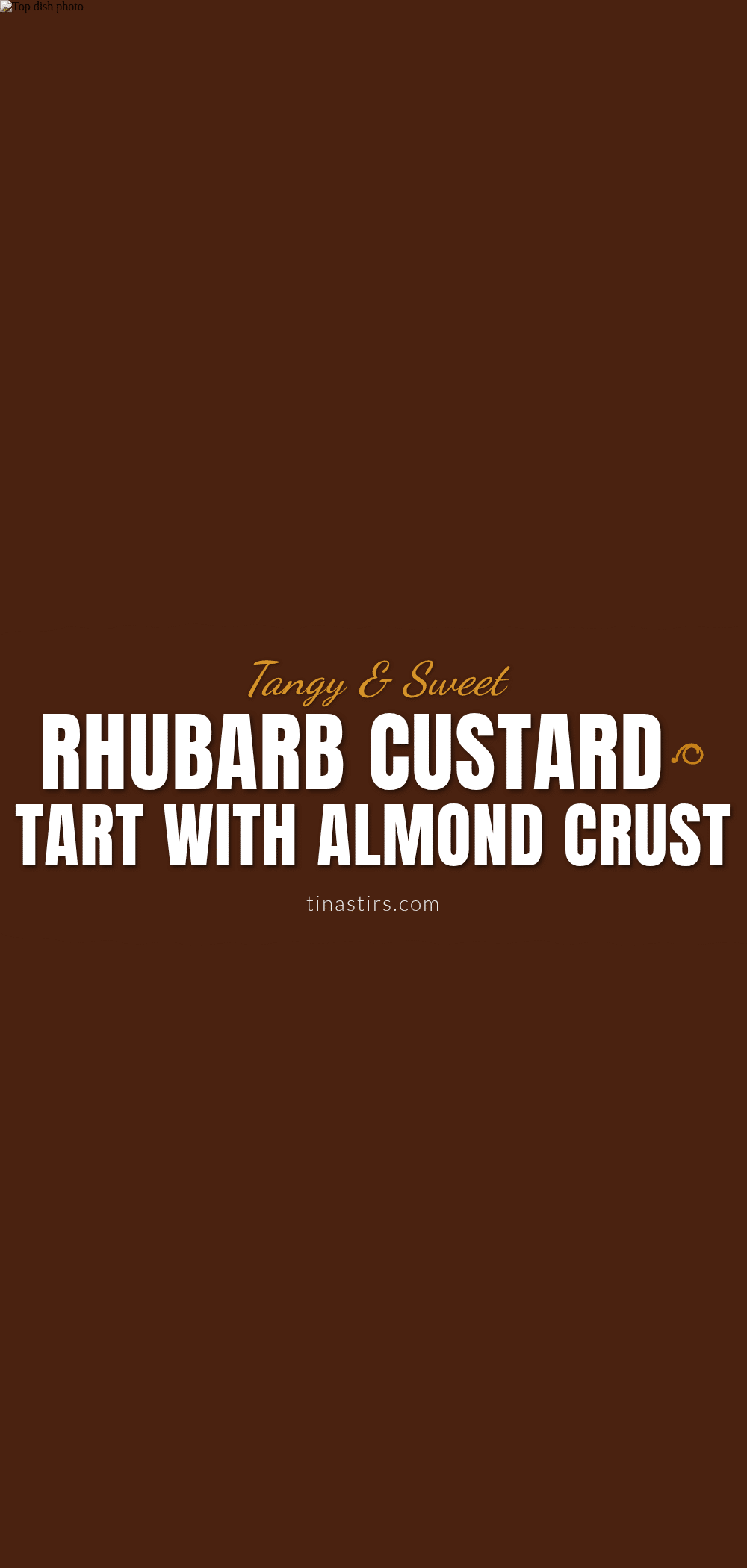 rhubarb custard tart recipe