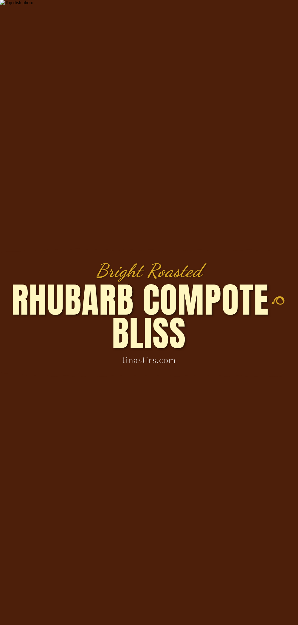 roasted rhubarb compote recipe