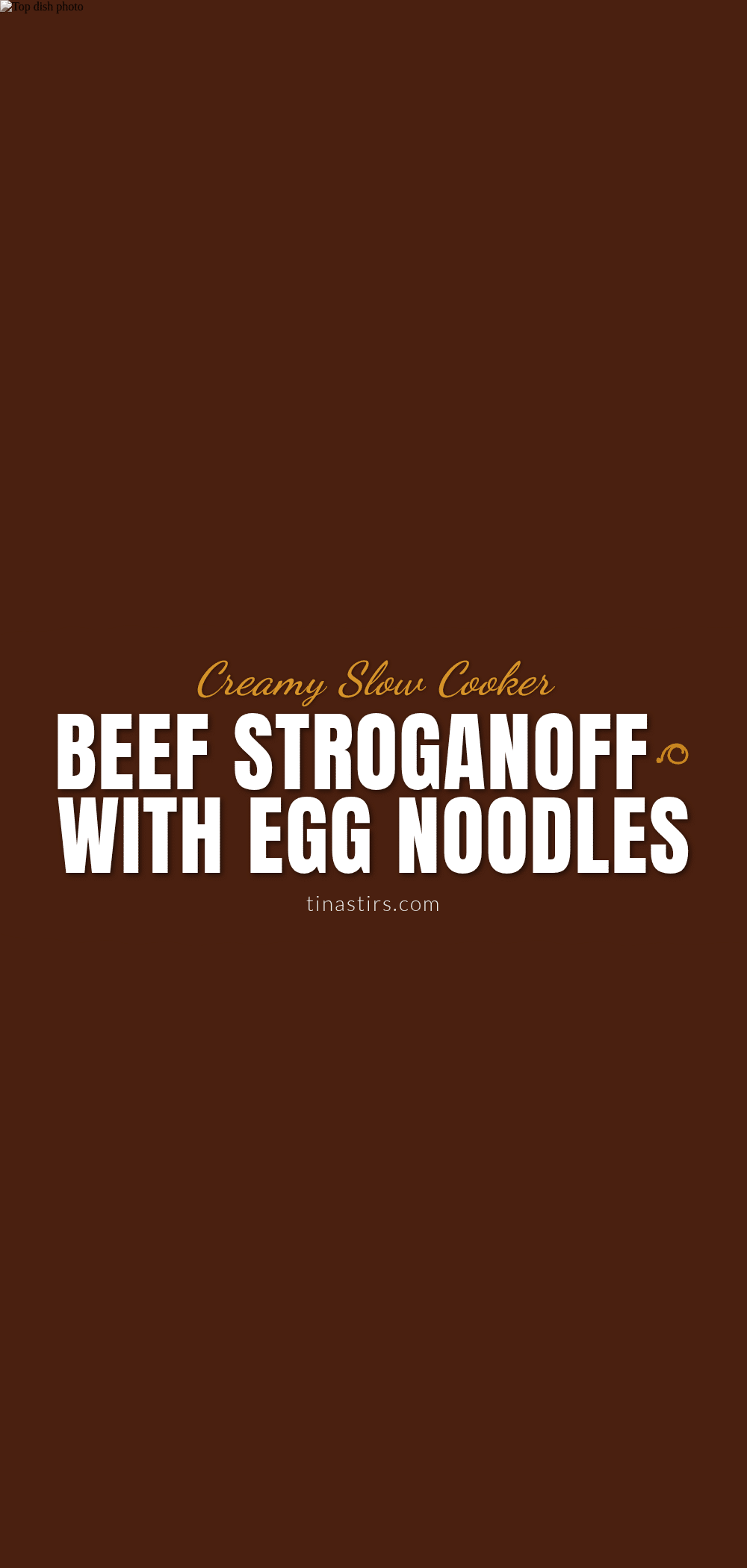 slow cooker beef stroganoff recipe
