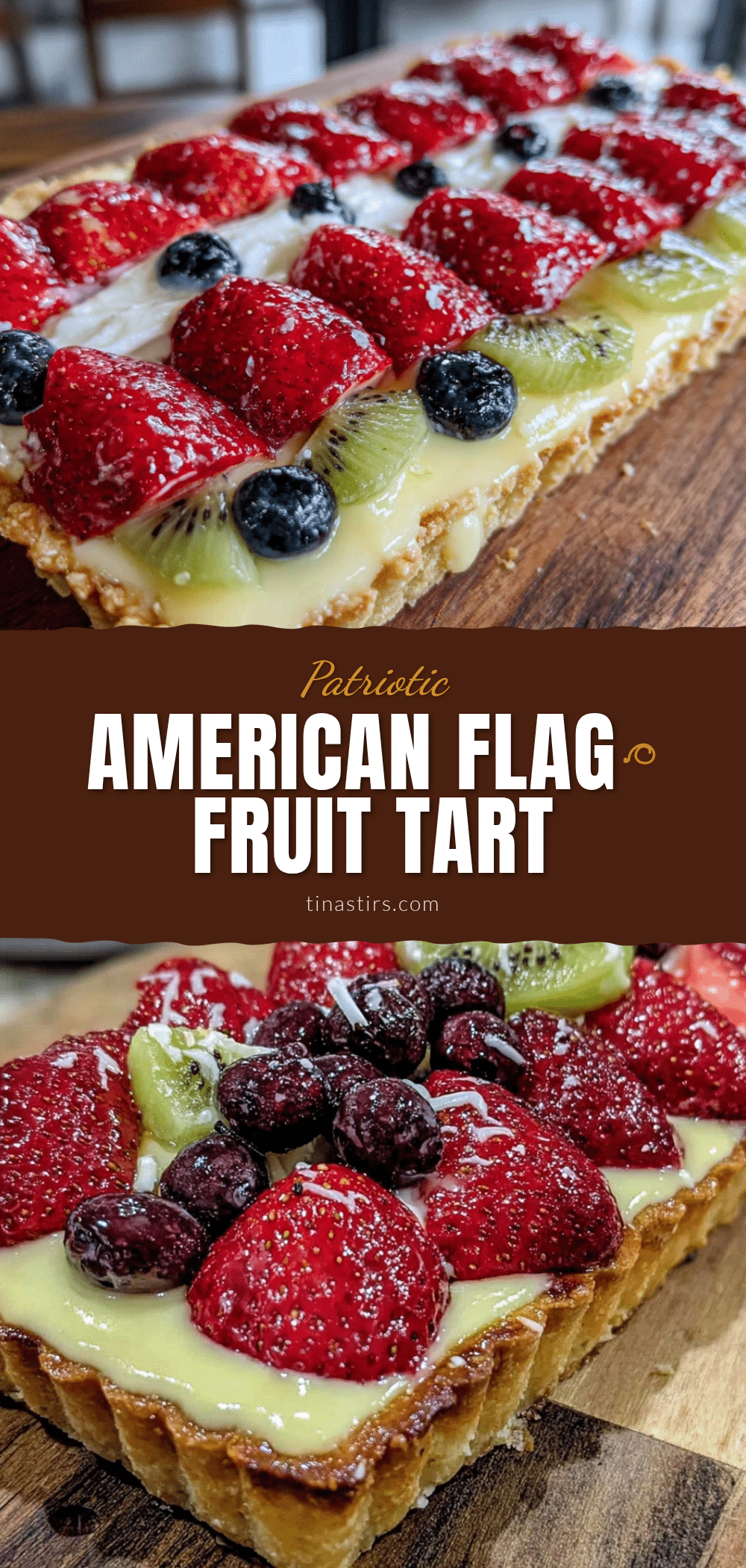 American Flag Fruit Tart recipe