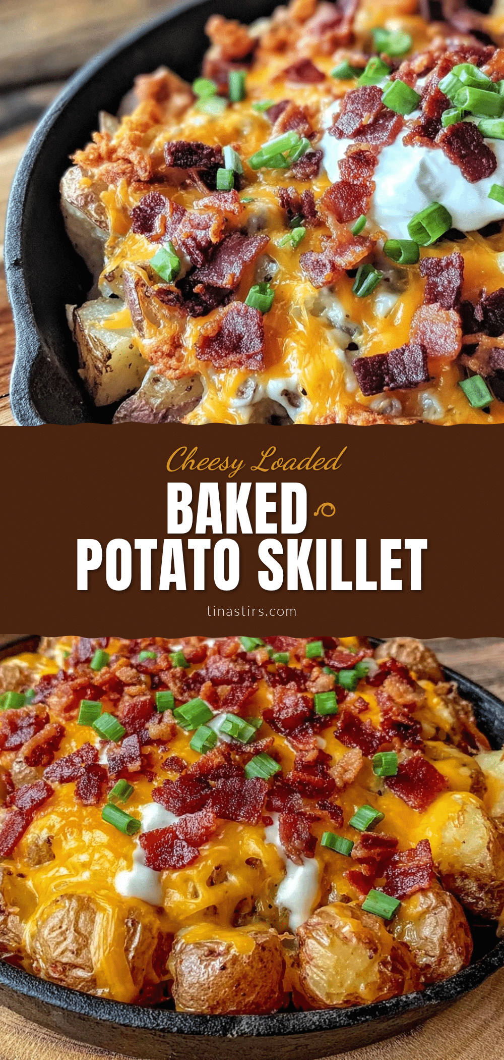 crispy loaded baked potato skillet recipe
