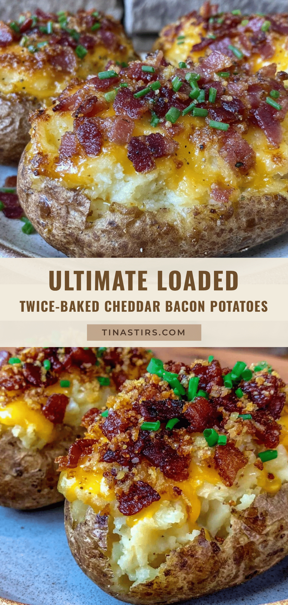 crispy loaded twice-baked potatoes recipe