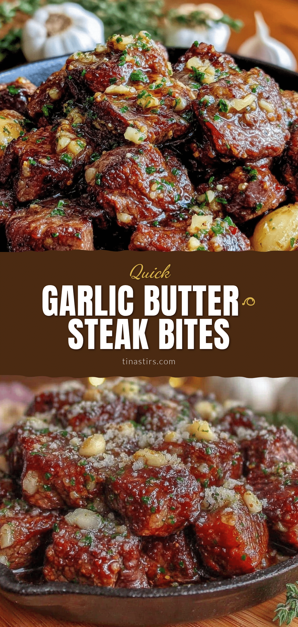 garlic butter steak bites recipe