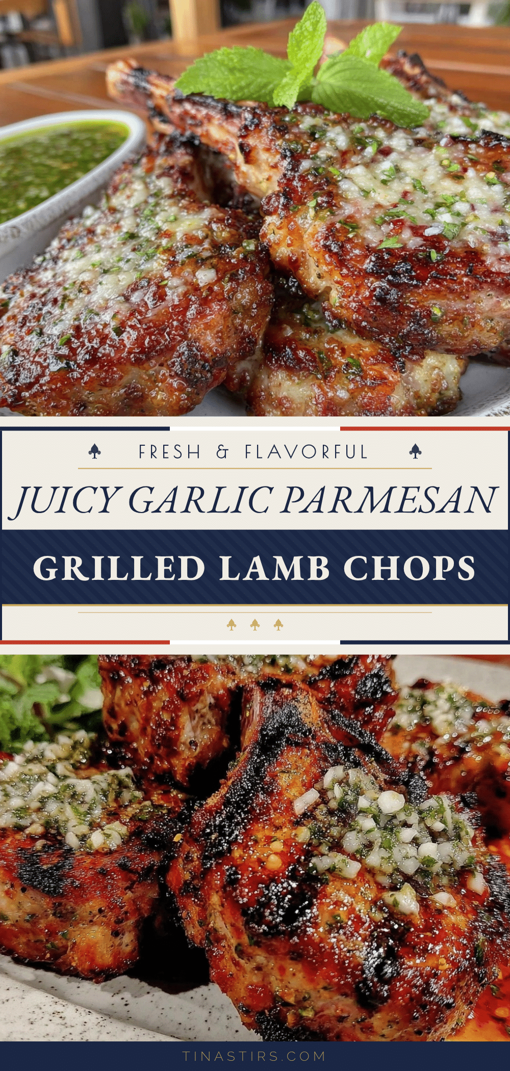 garlic parmesan grilled lamb chops recipe