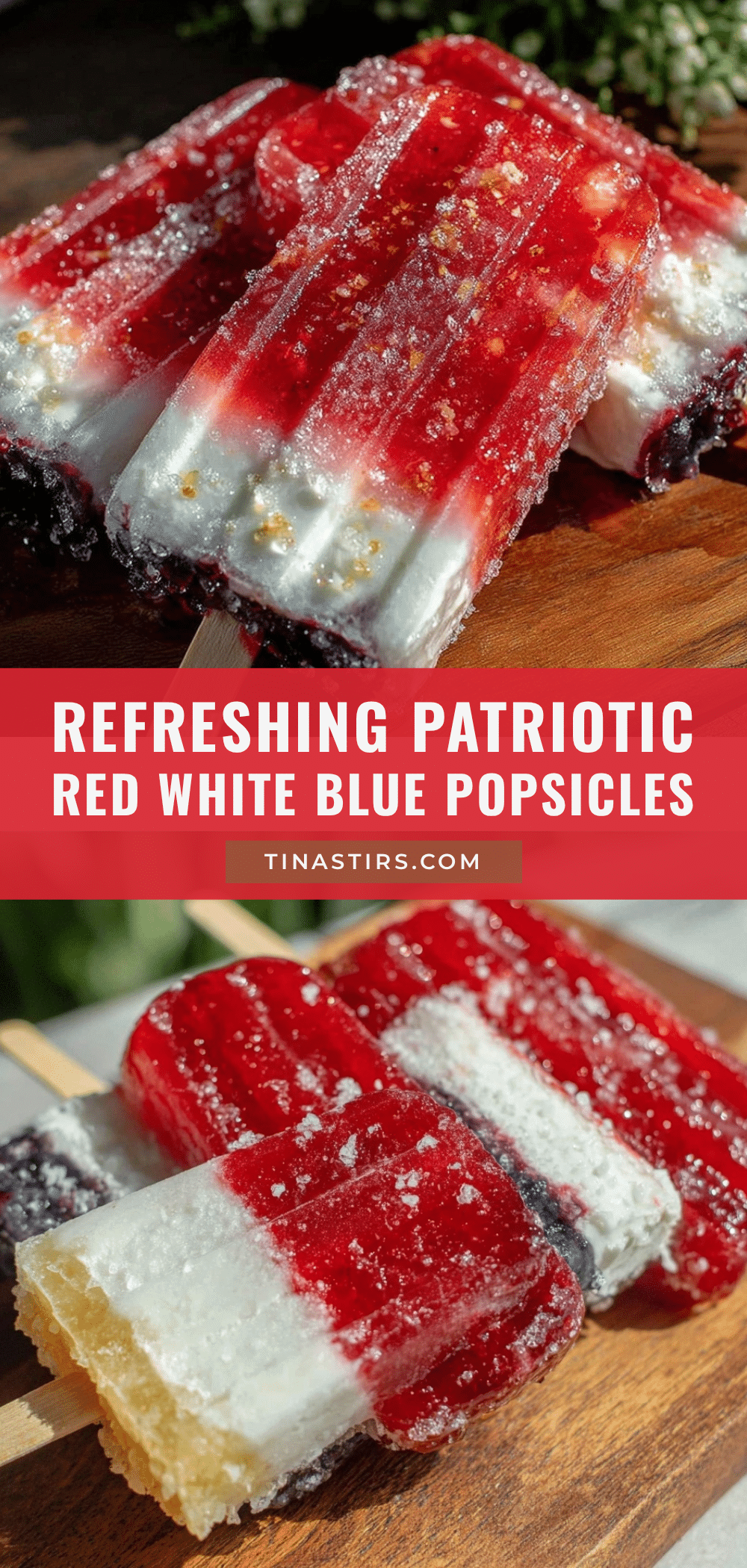 patriotic red white and blue popsicles recipe