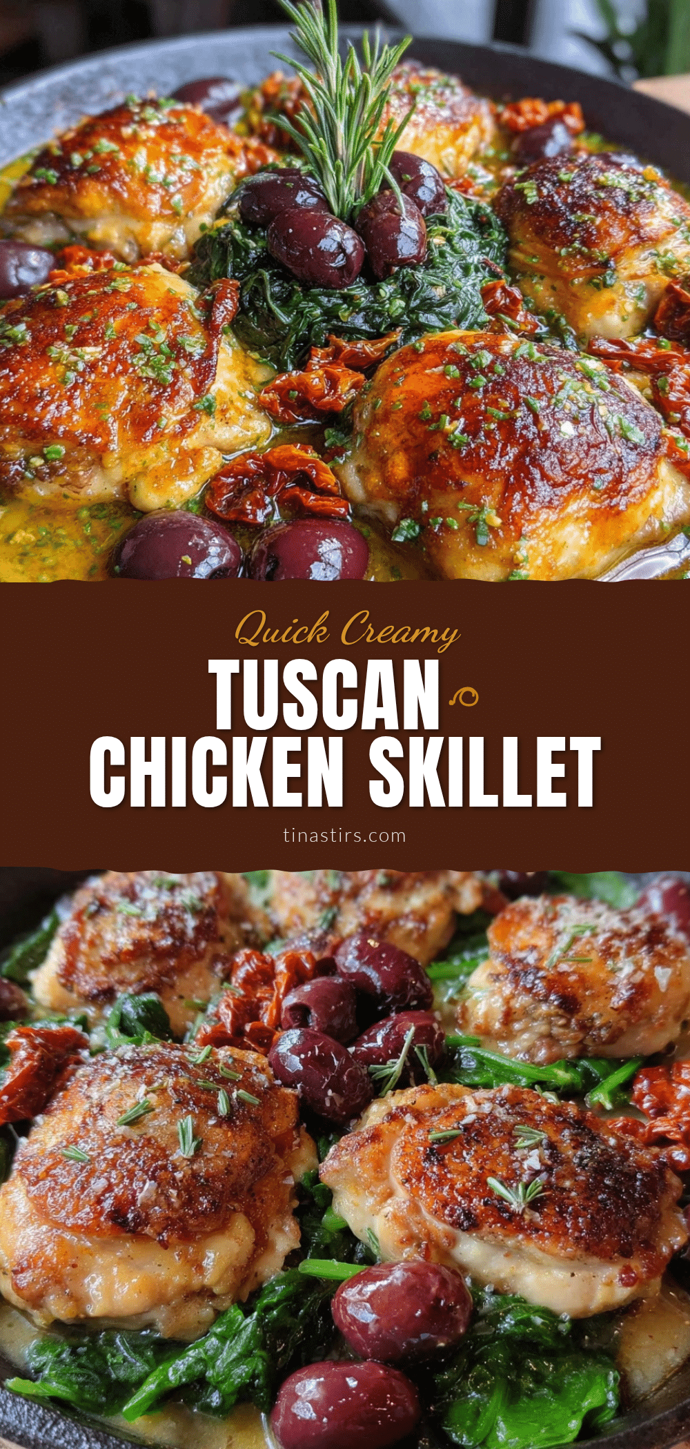 Quick Creamy Tuscan Chicken Skillet recipe