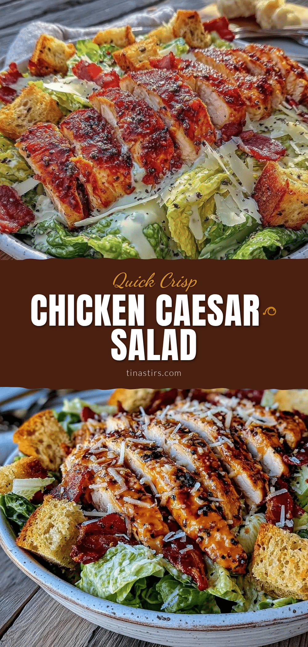 Quick Crisp Chicken Caesar Salad recipe