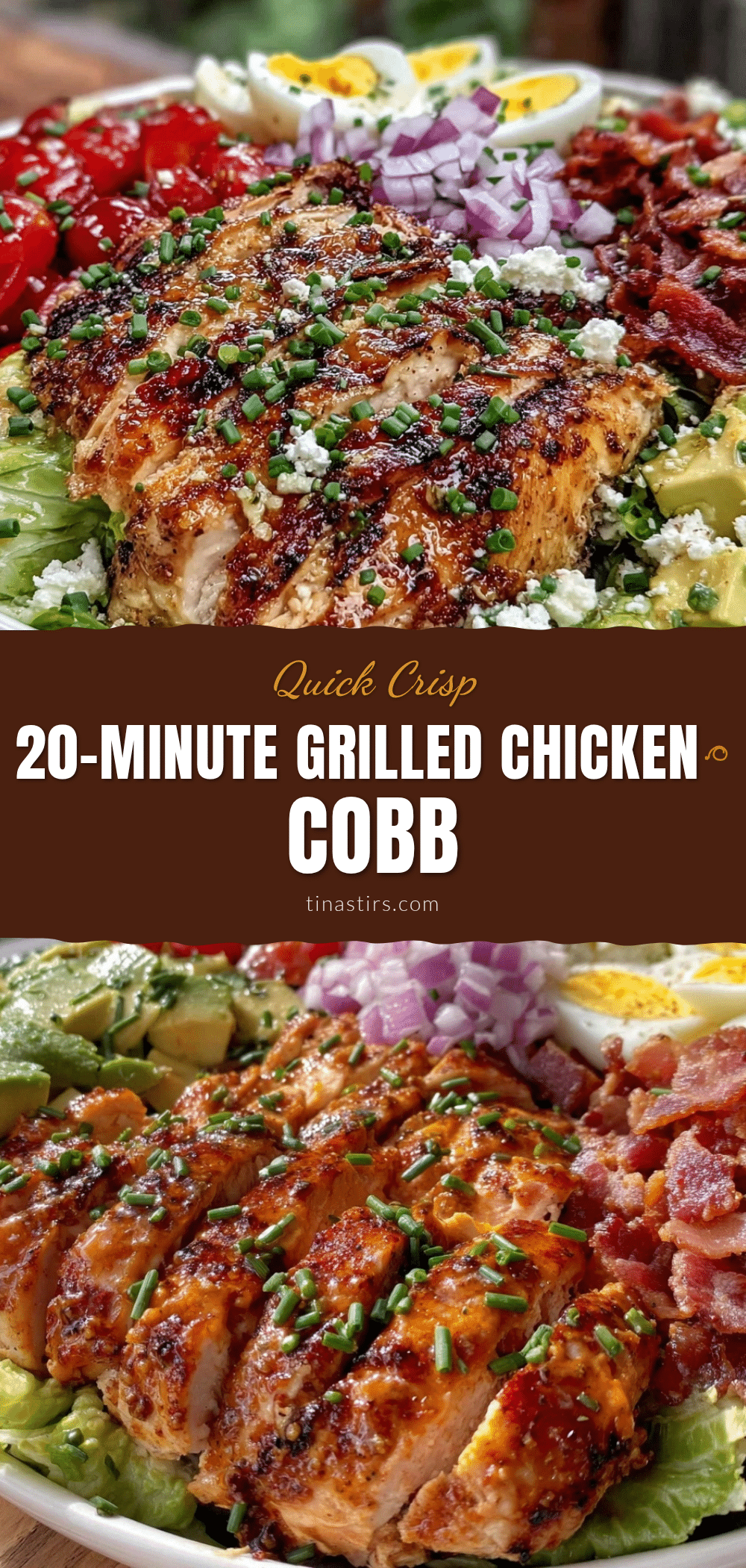 quick crisp grilled chicken cobb salad recipe