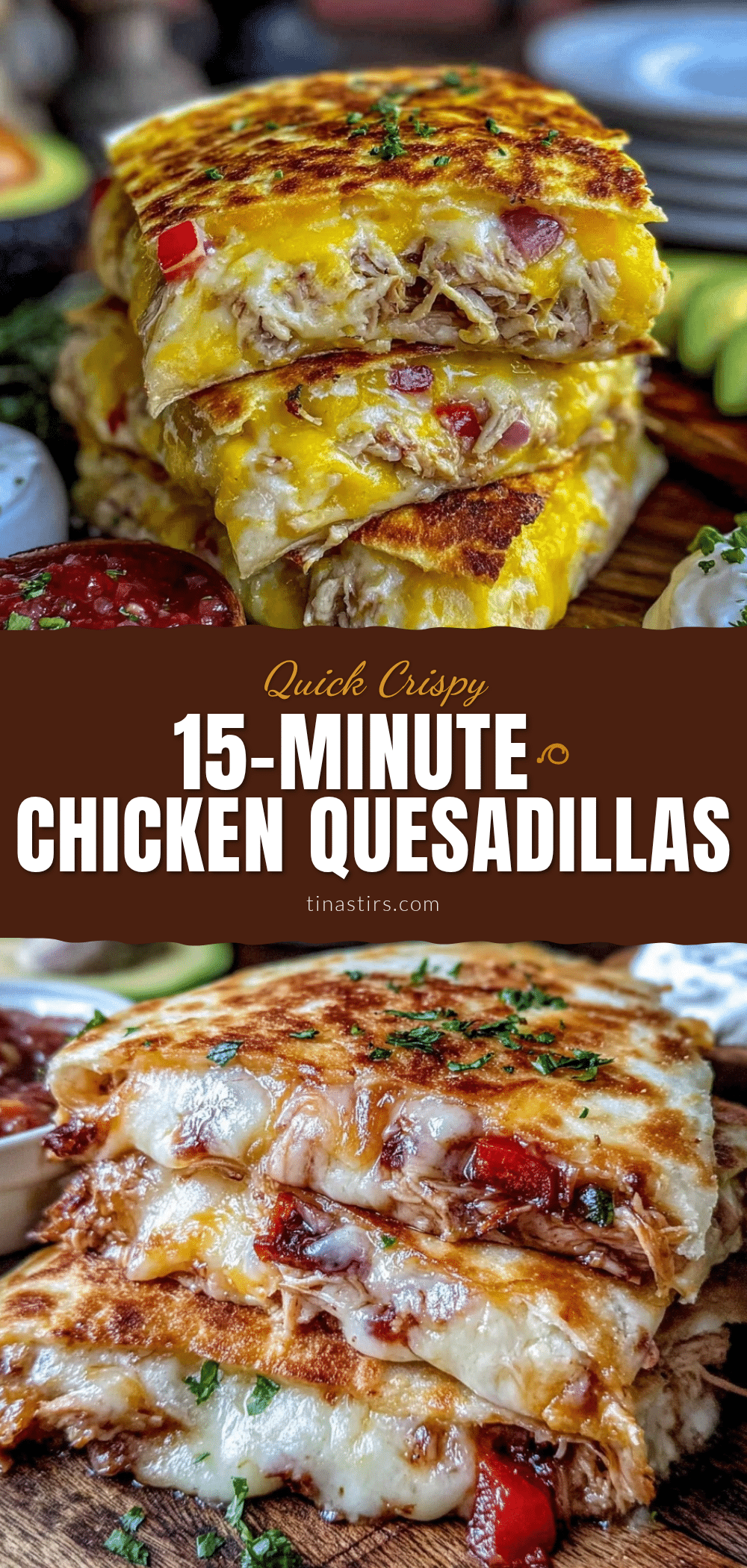 quick crispy chicken quesadillas recipe