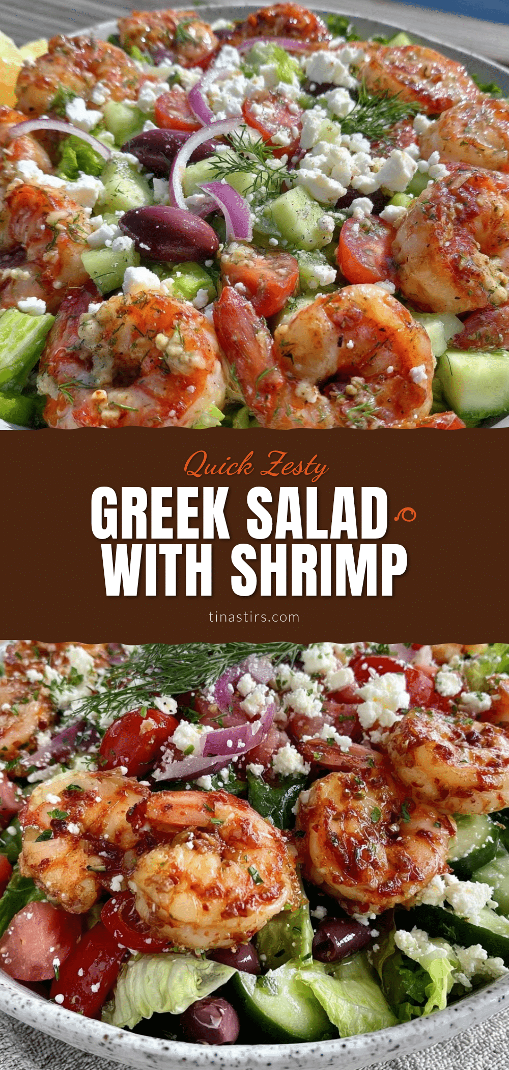 quick greek salad with shrimp recipe