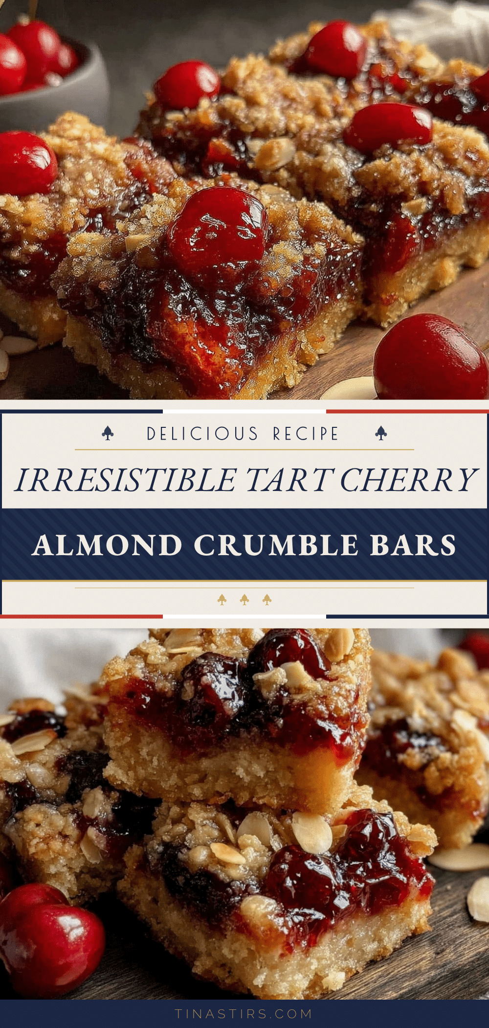 tart cherry almond crumble bars recipe
