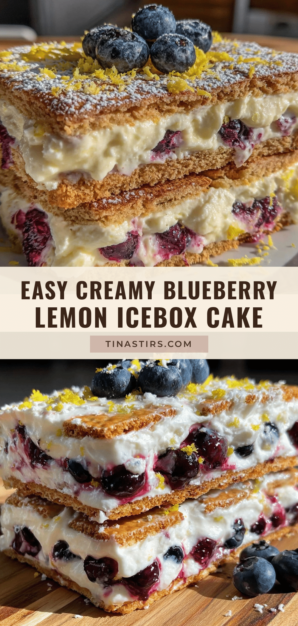 blueberry lemon icebox cake recipe