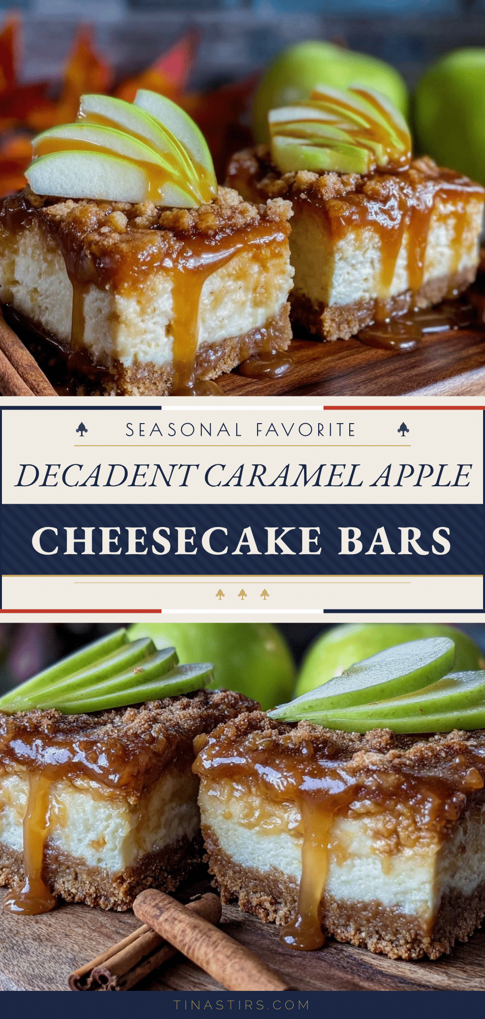 caramel apple cheesecake bars recipe