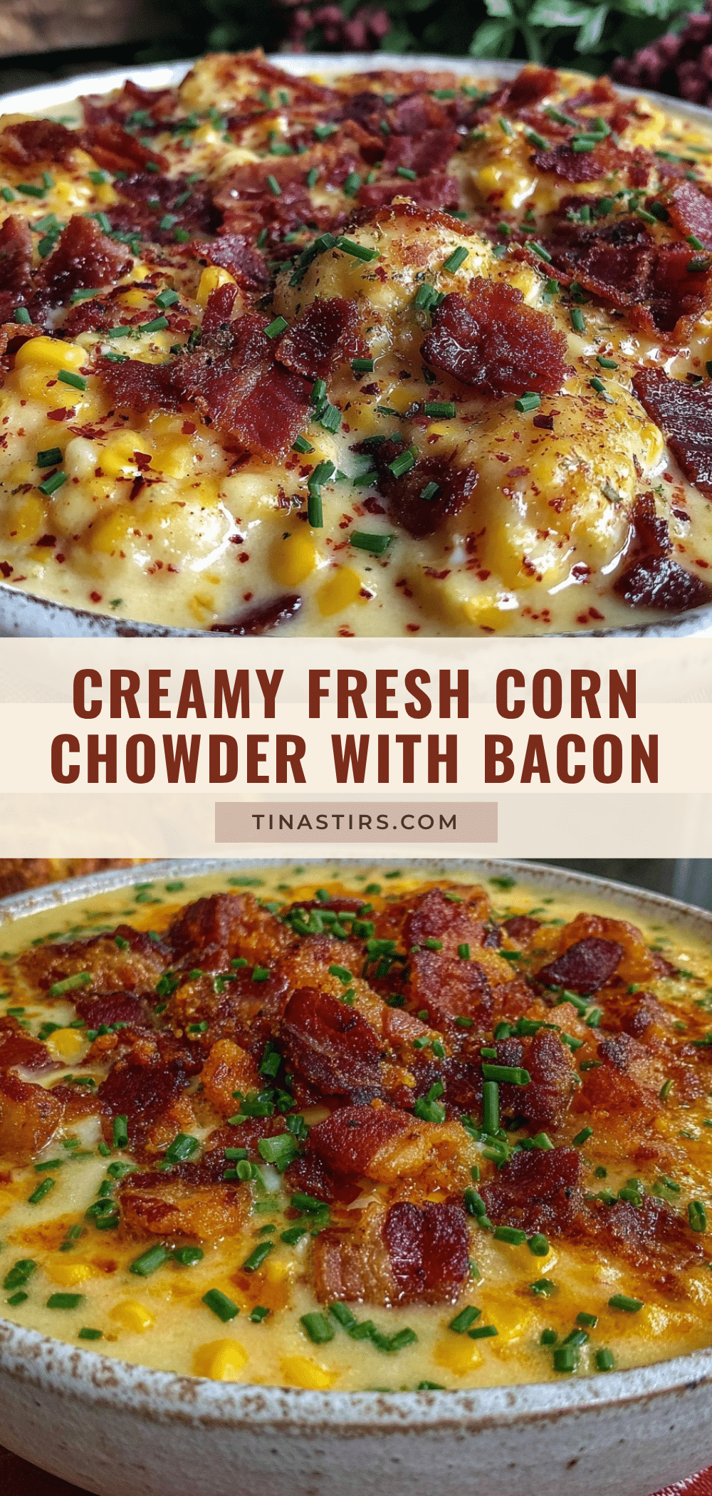 creamy fresh corn chowder with bacon recipe