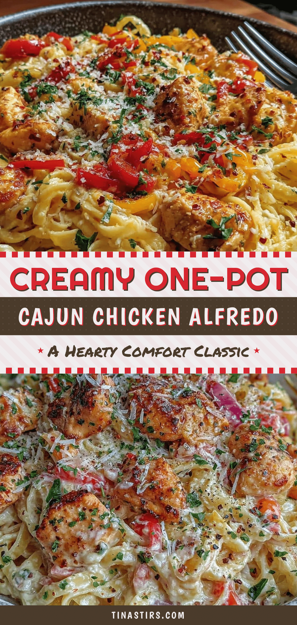 Creamy One-Pot Cajun Chicken Alfredo recipe