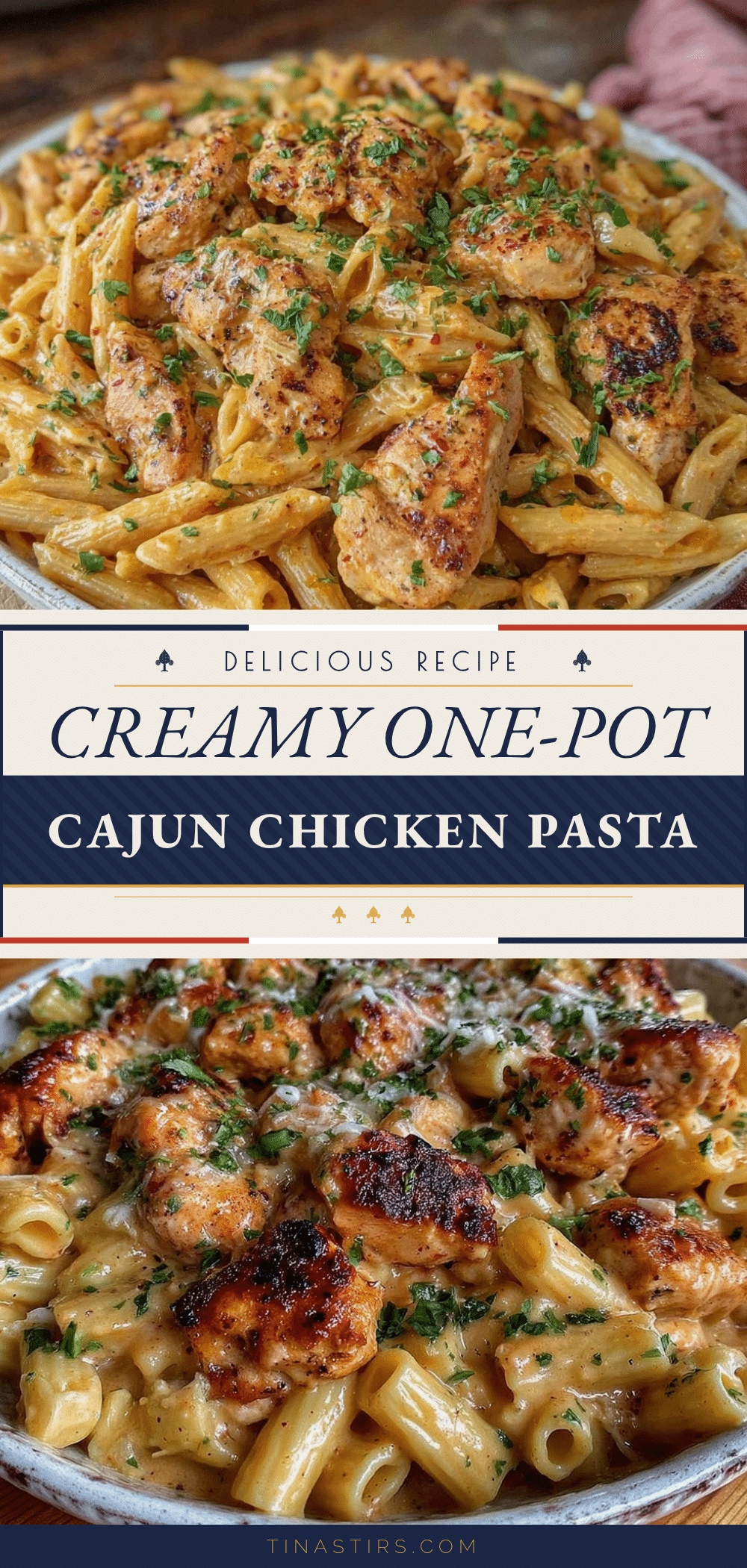creamy one-pot Cajun chicken pasta recipe