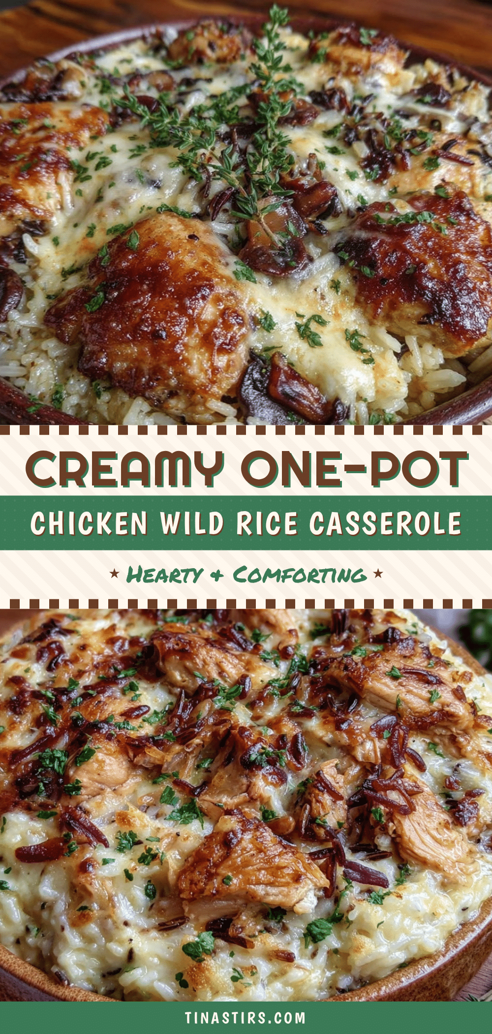 creamy one-pot chicken and wild rice casserole recipe
