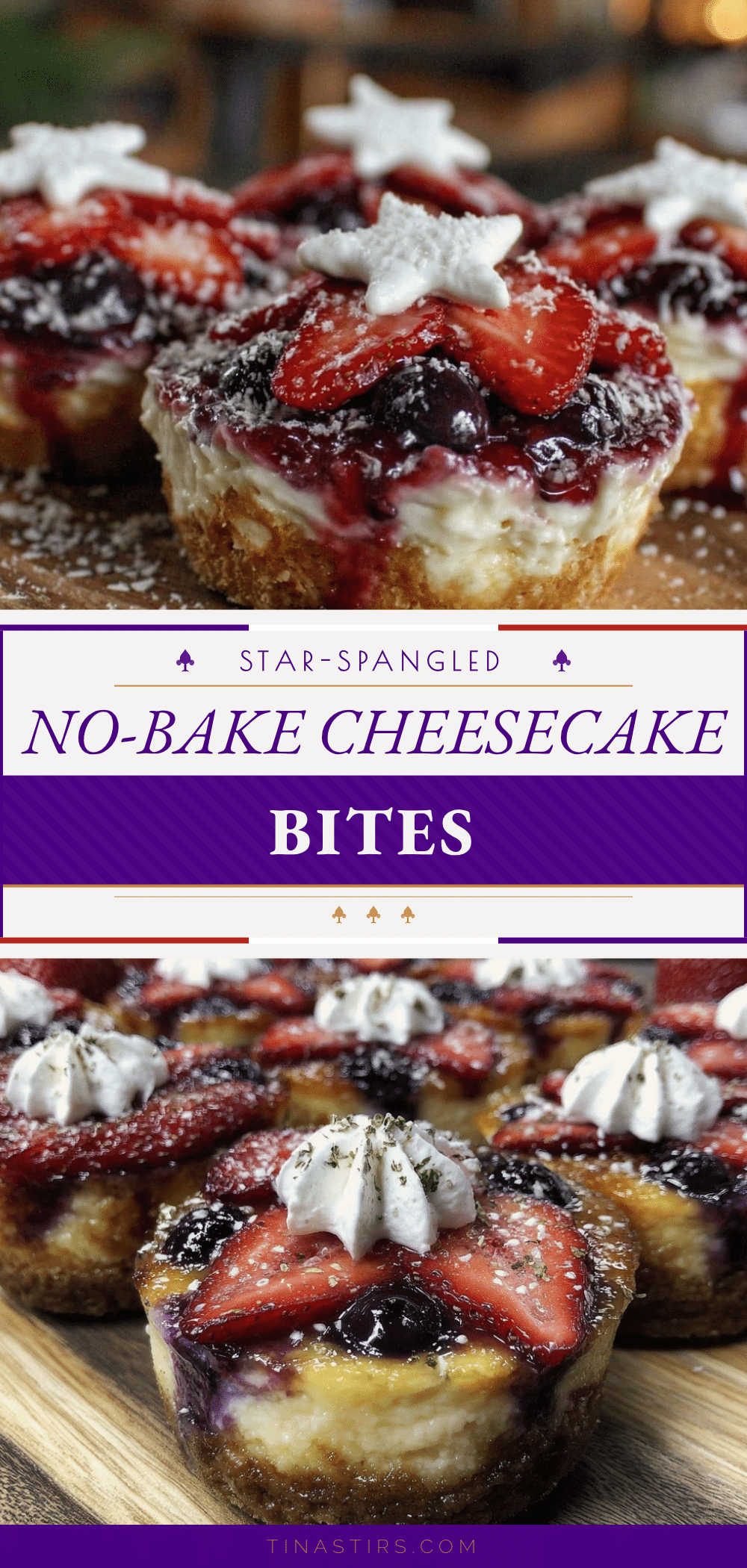 creamy star-spangled cheesecake bites recipe