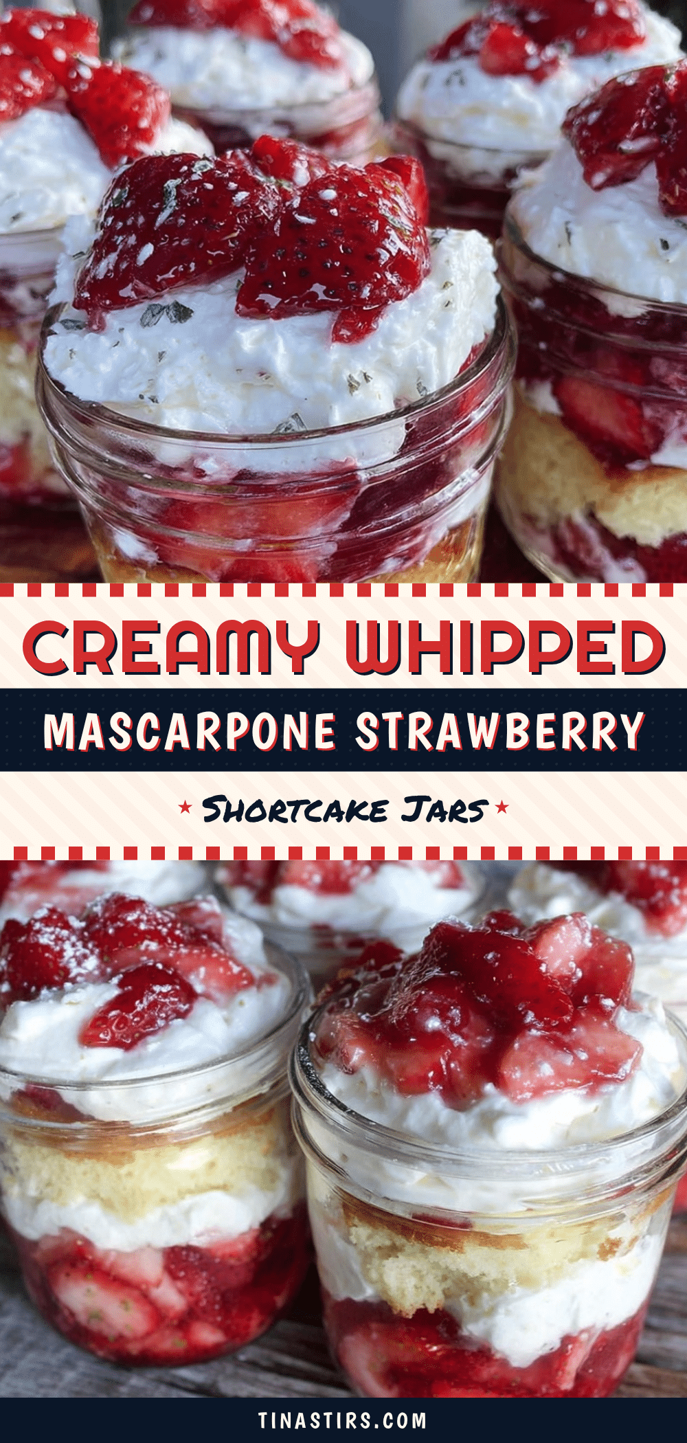 creamy strawberry shortcake jars recipe