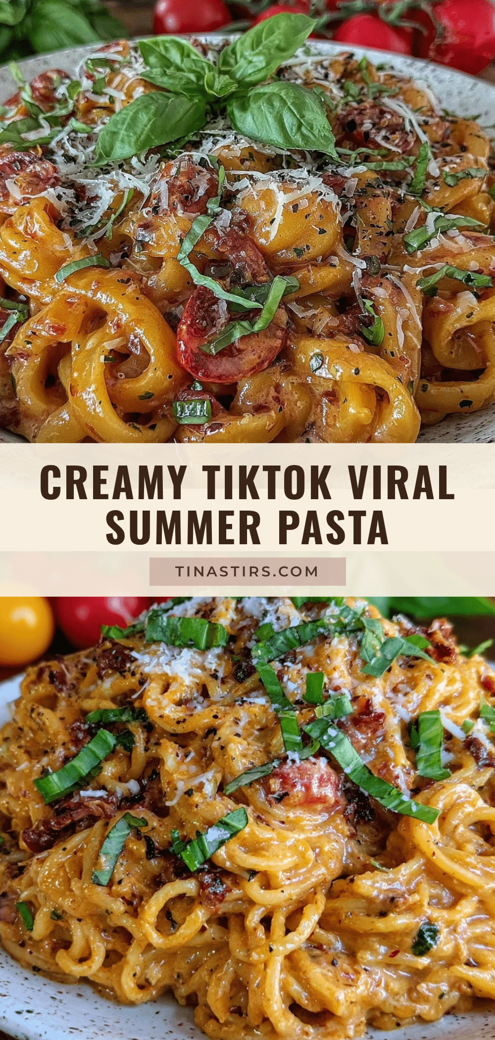 creamy tik tok viral summer pasta recipe