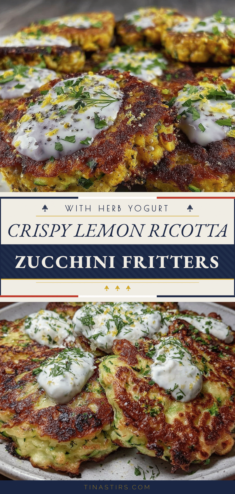 crispy lemon ricotta zucchini fritters recipe