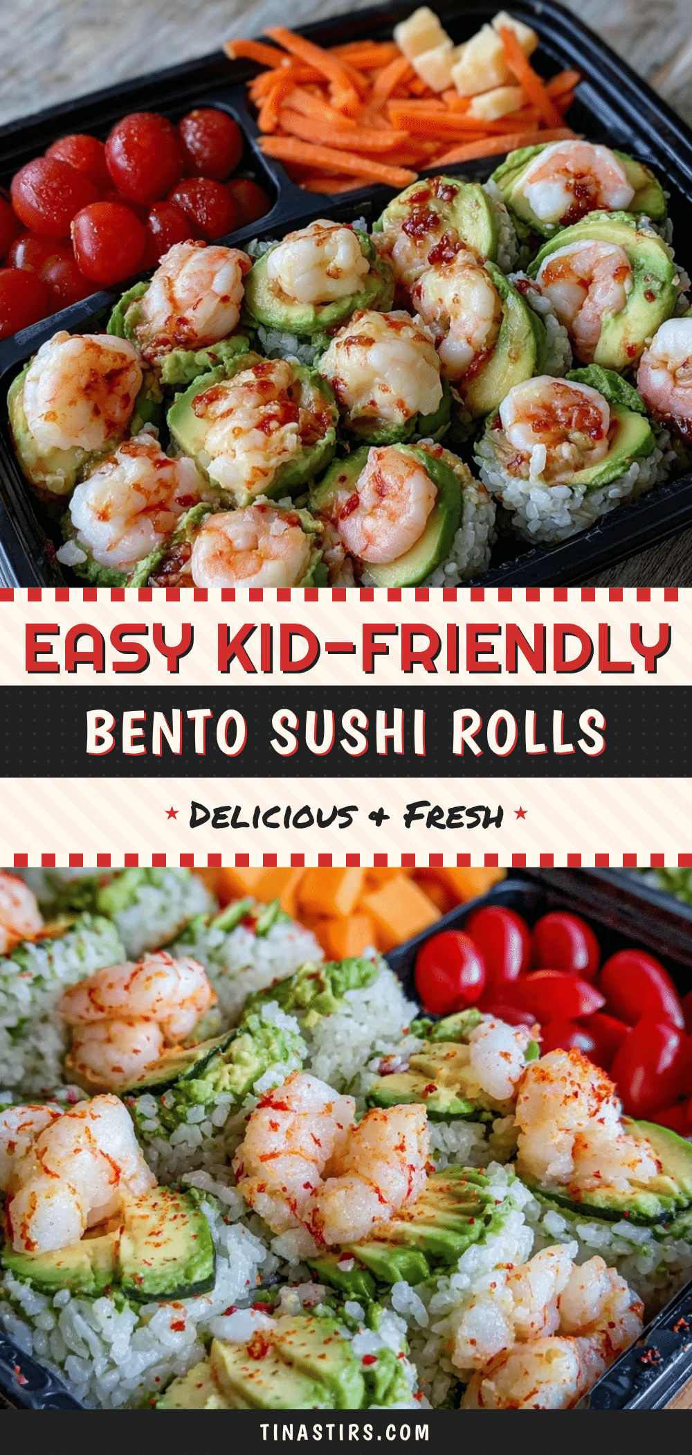 Easy Kid-Friendly Bento Box Sushi Rolls recipe