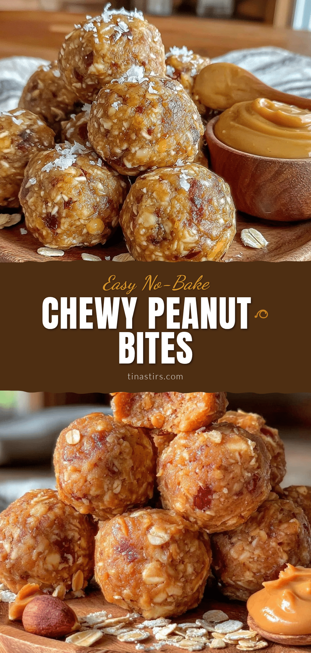 Easy No-Bake Peanut Butter Oatmeal Energy Bites recipe