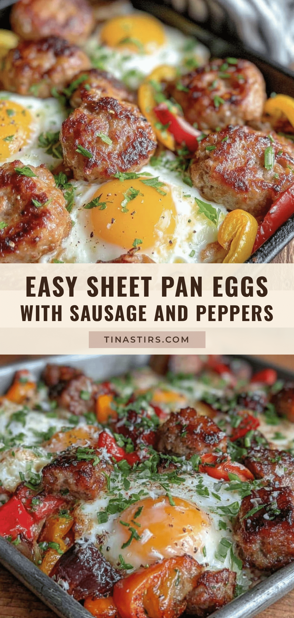 easy sheet pan eggs with sausage and peppers recipe