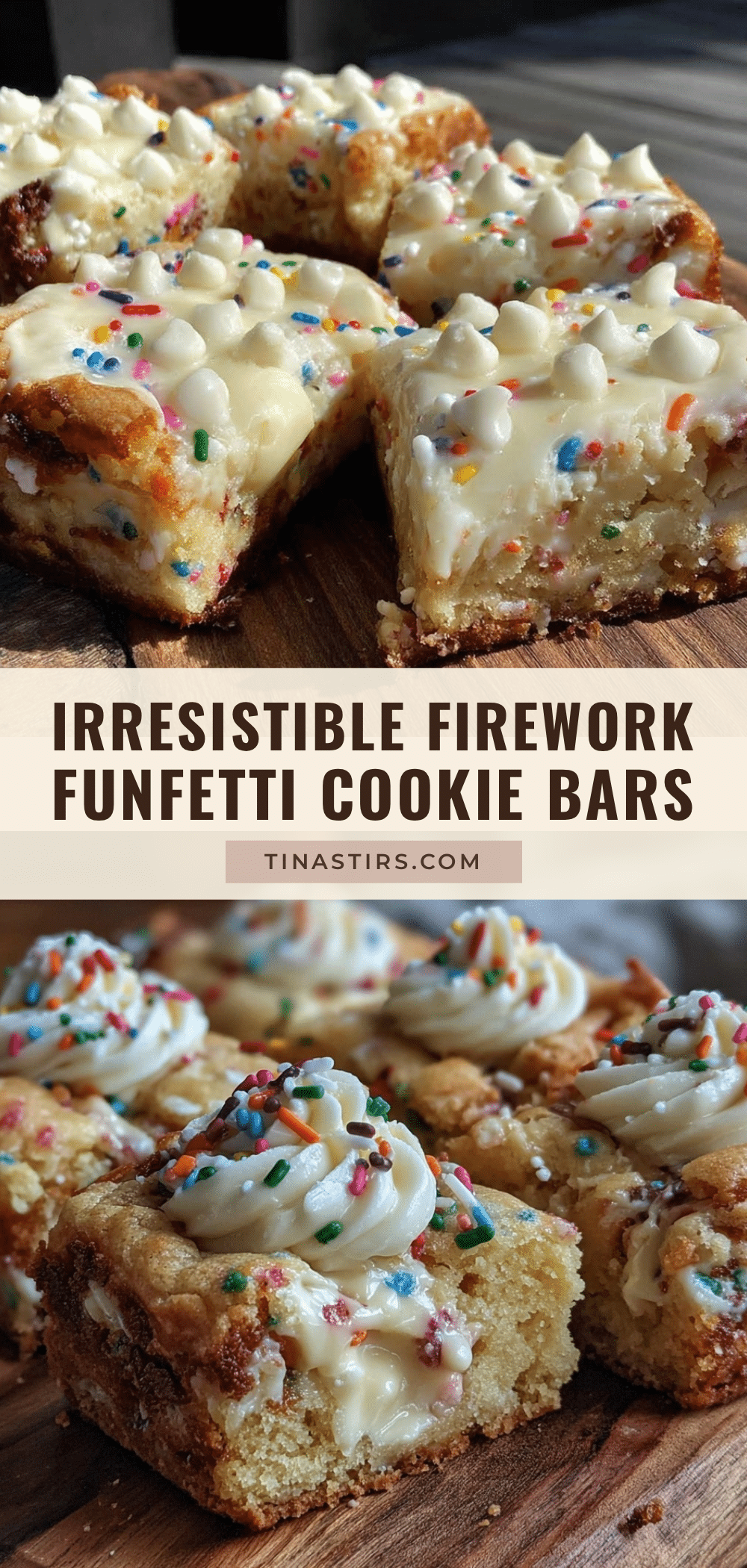 Firework Funfetti Cookie Bars recipe