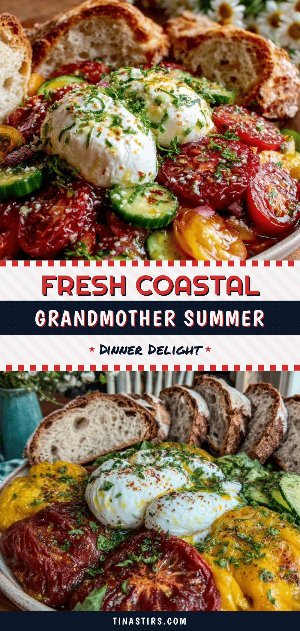 Fresh Coastal Grandmother Aesthetic Summer Dinner recipe
