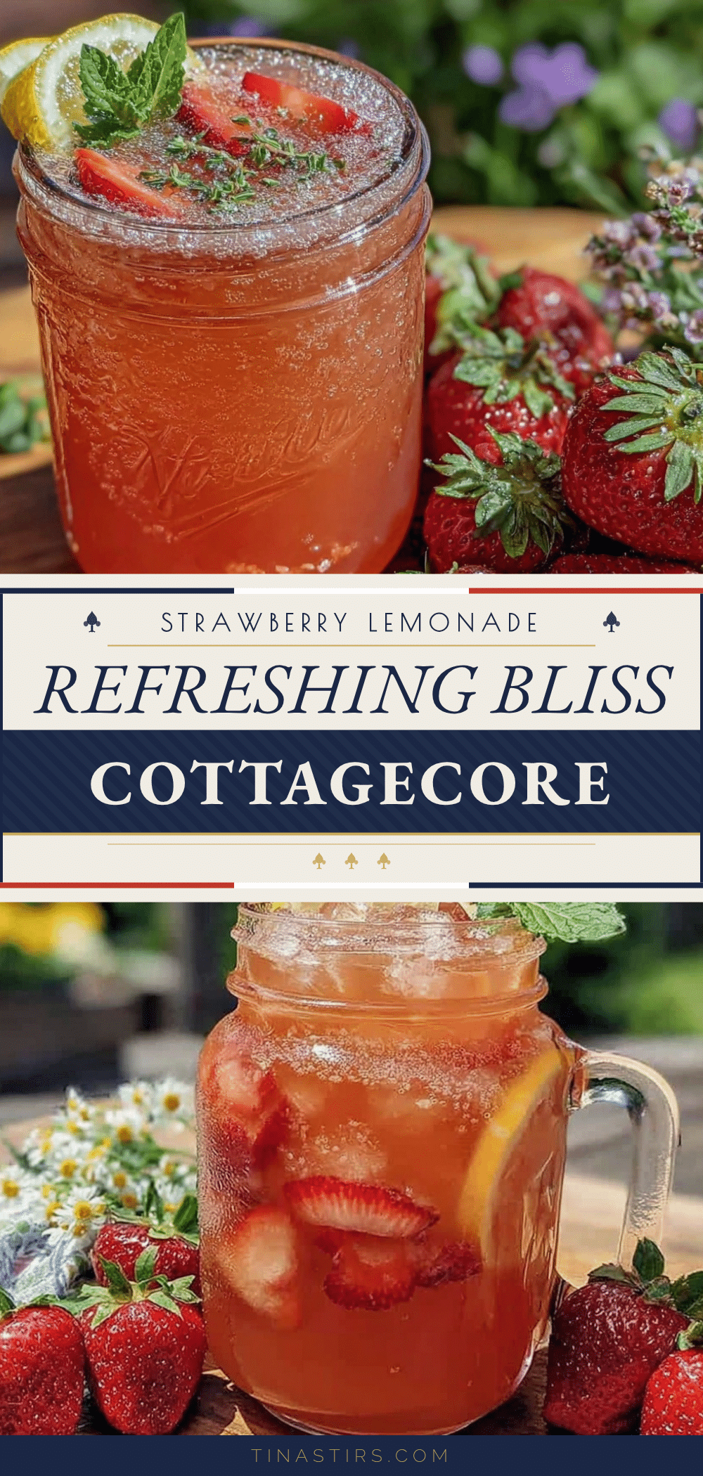 fresh cottagecore strawberry lemonade recipe