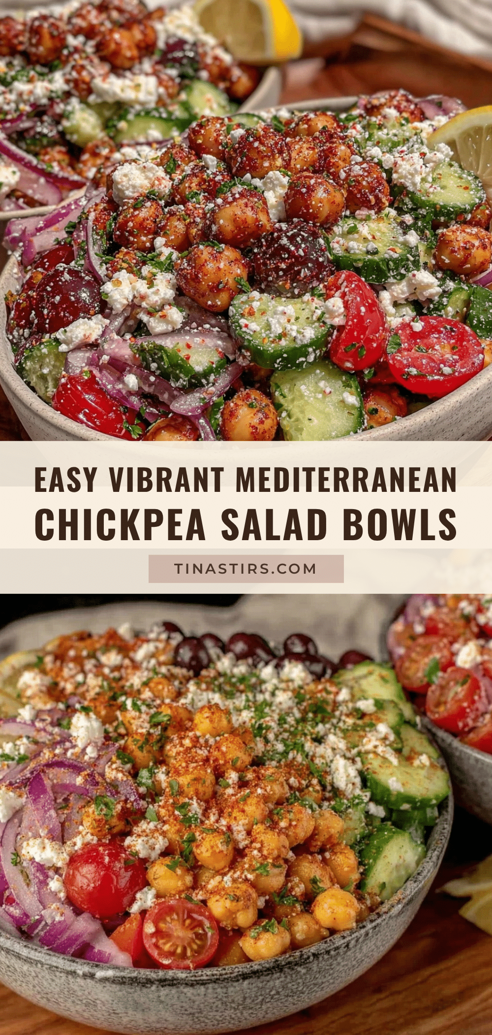 Fresh Mediterranean Chickpea Salad Meal Prep Bowls recipe