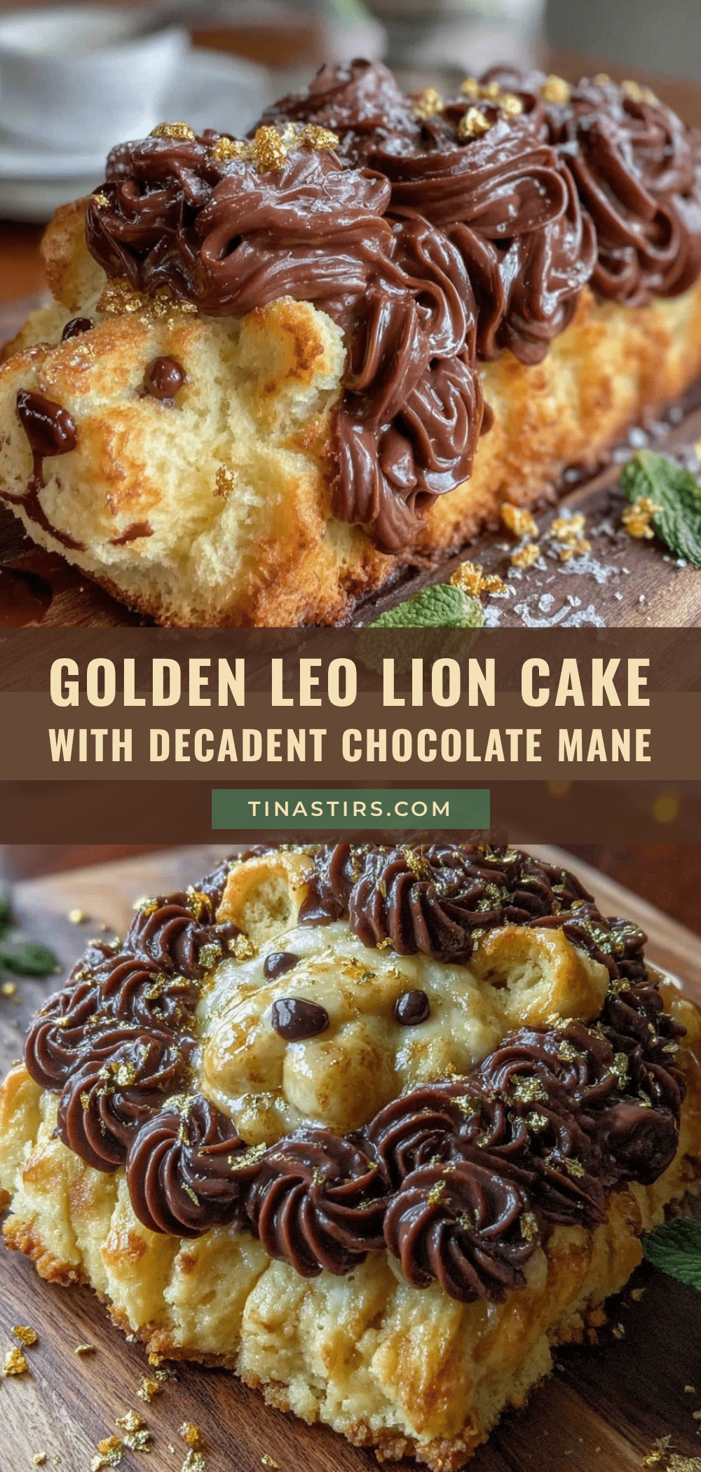 golden Leo lion cake recipe