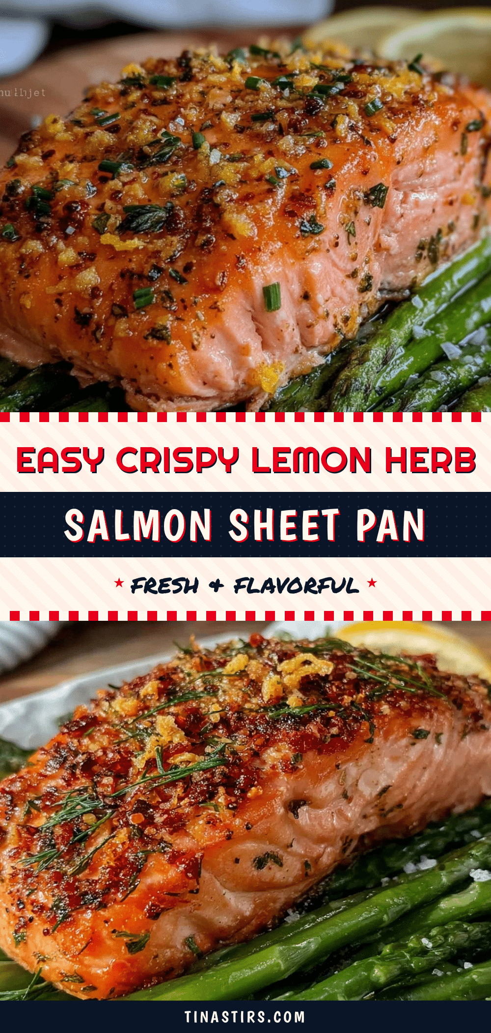 lemon herb salmon sheet pan dinner recipe