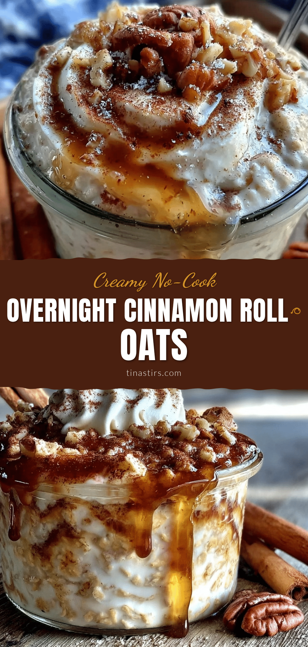 overnight cinnamon roll oats recipe