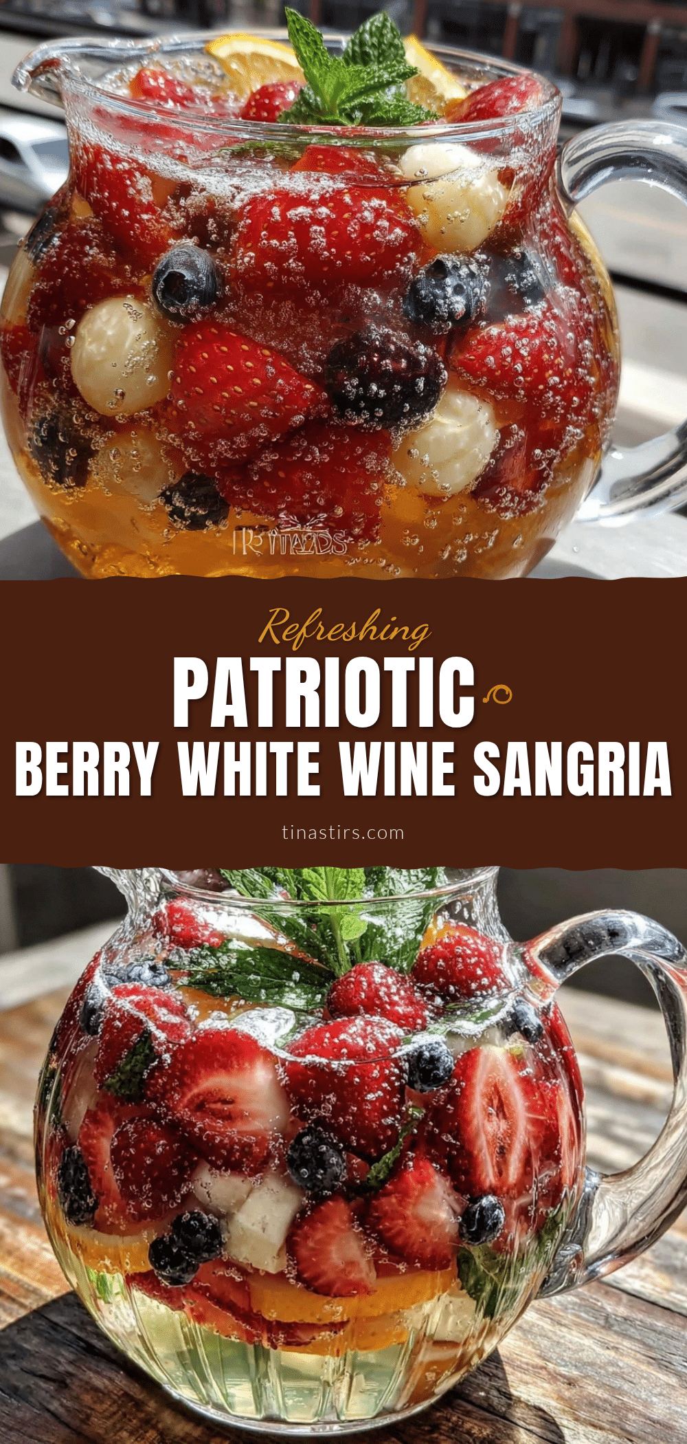 patriotic sangria with berries and white wine recipe