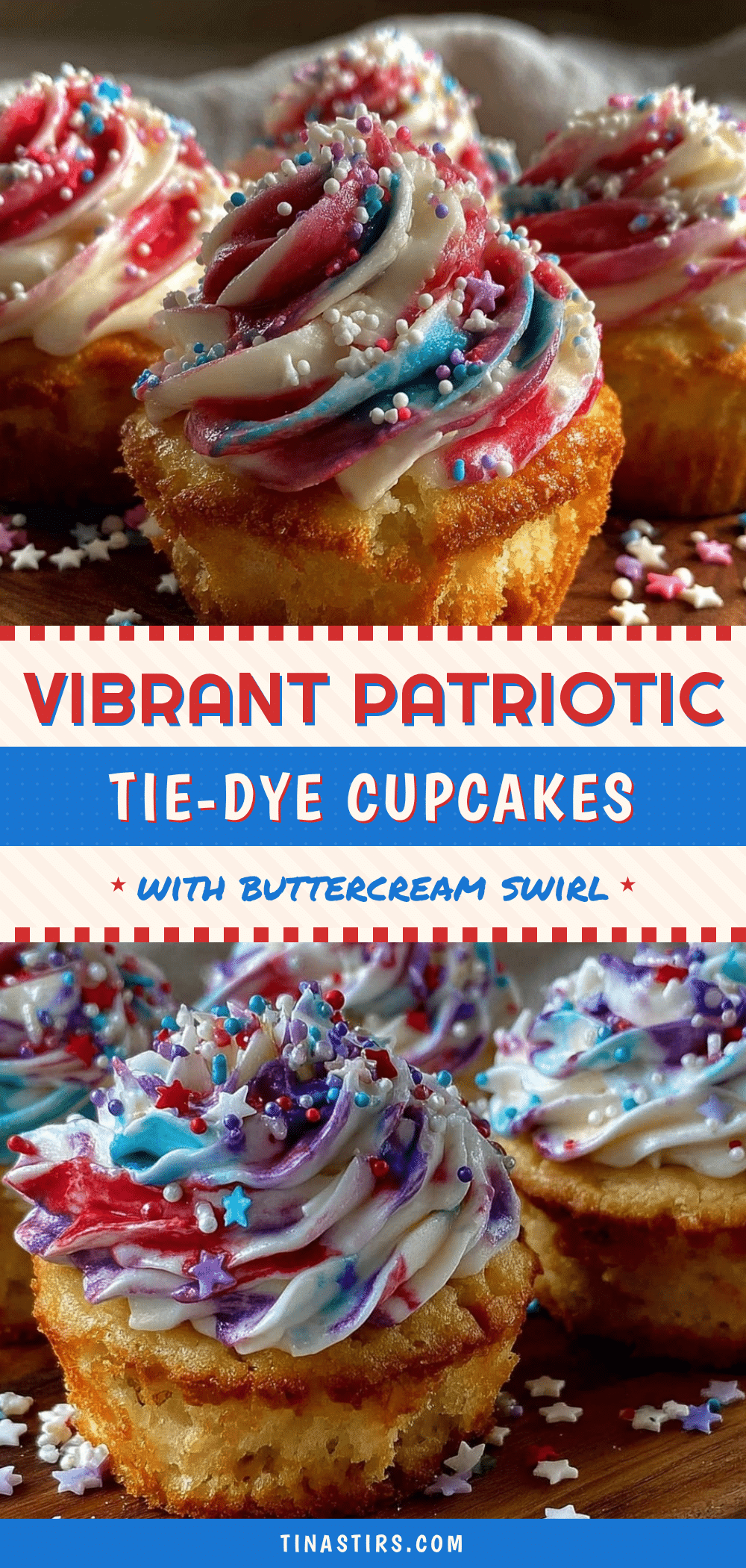 patriotic tie-dye cupcakes recipe