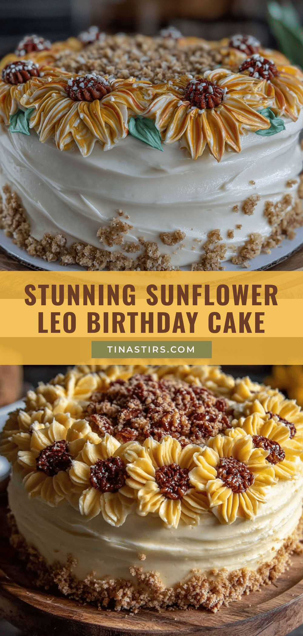 Perfect Sunflower Leo Birthday Cake recipe