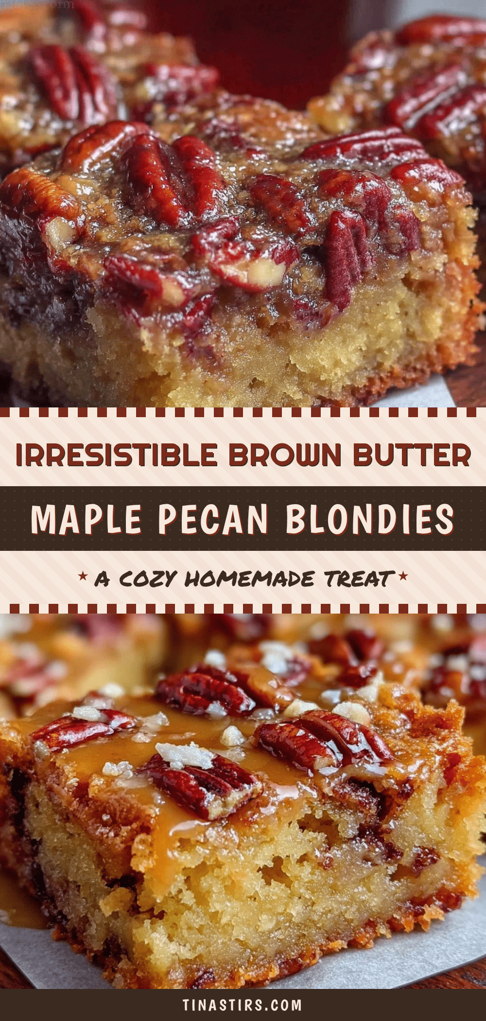 brown butter maple pecan blondies recipe