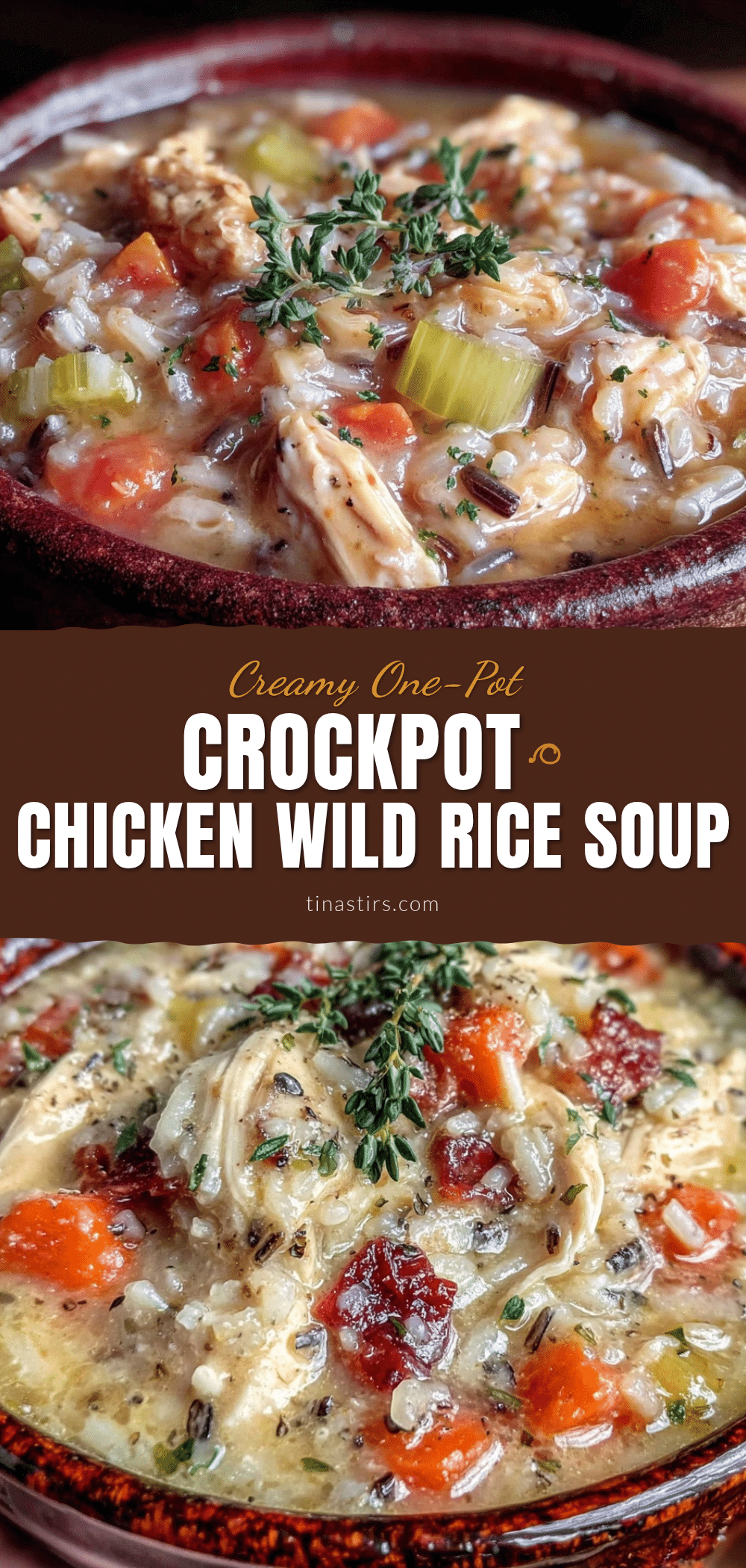 creamy one-pot crockpot chicken and wild rice soup recipe