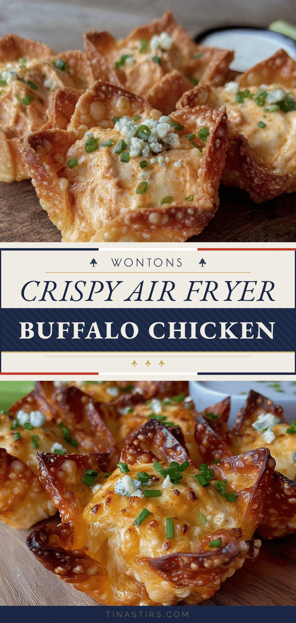 crispy air fryer buffalo chicken dip wontons recipe