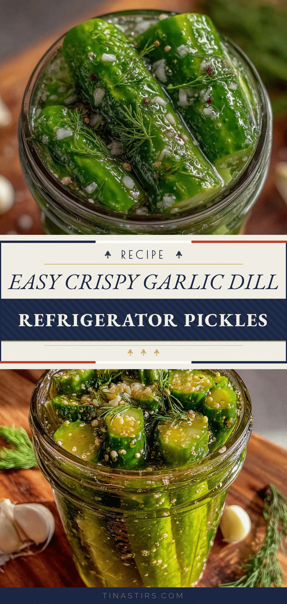easy crispy garlic dill refrigerator pickles recipe