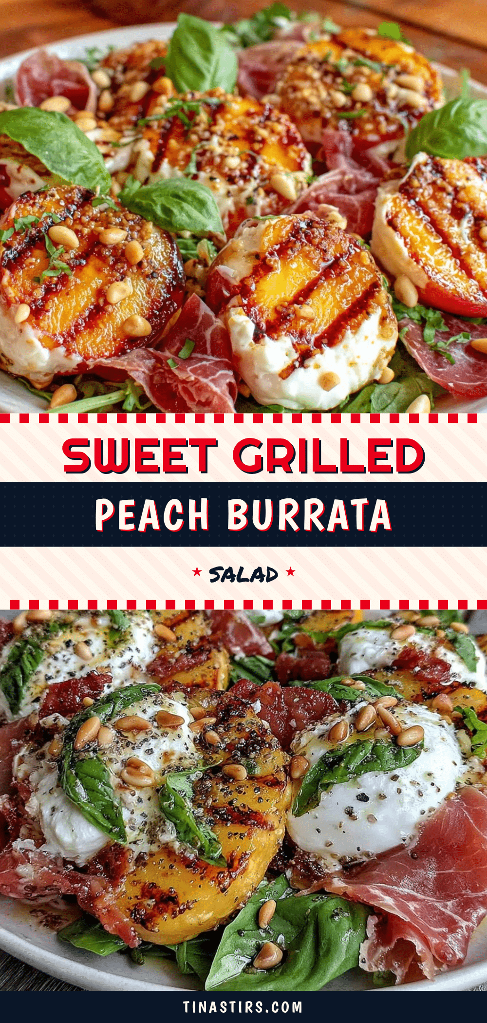 grilled peach and burrata salad recipe