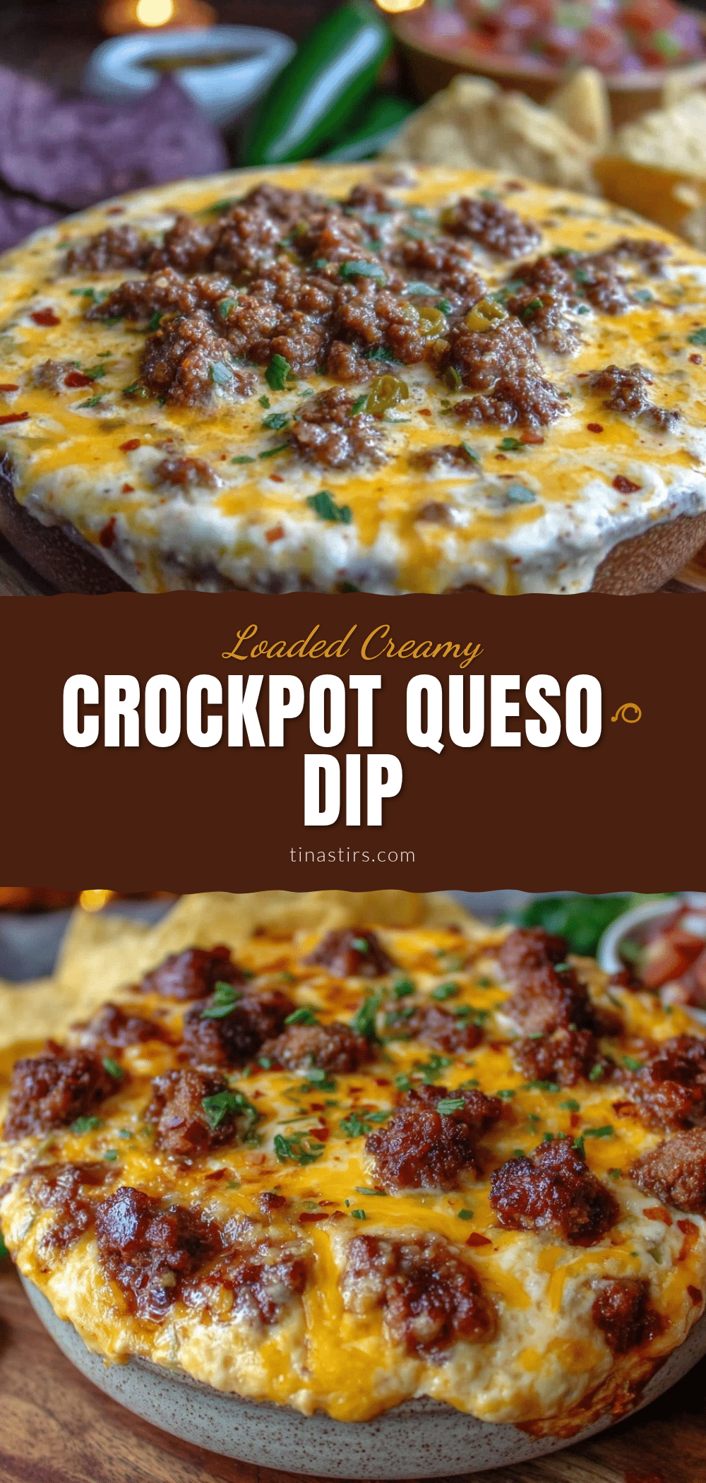 loaded crockpot queso dip recipe