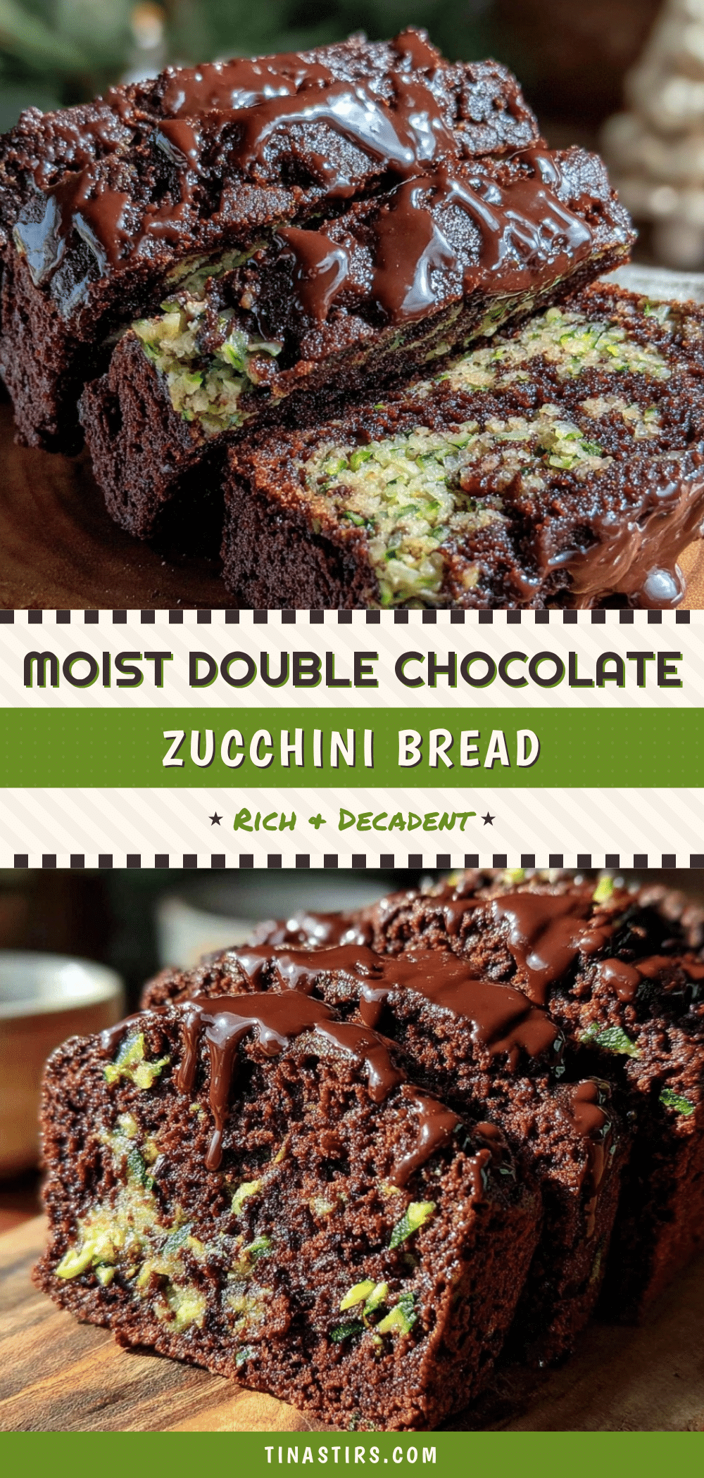 moist double chocolate zucchini bread recipe