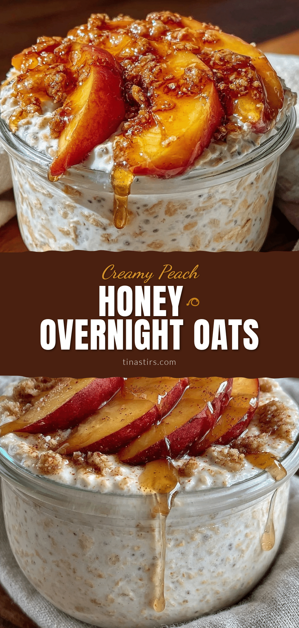 overnight oats with peaches and honey recipe